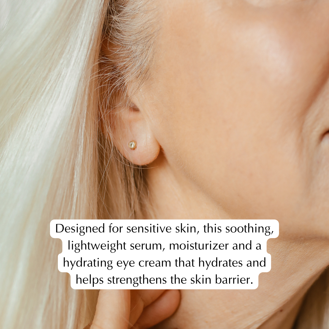 3-Piece Brightening & Firming Skincare Set – Serum, Moisturizer & Eye Cream for Sensitive Skin