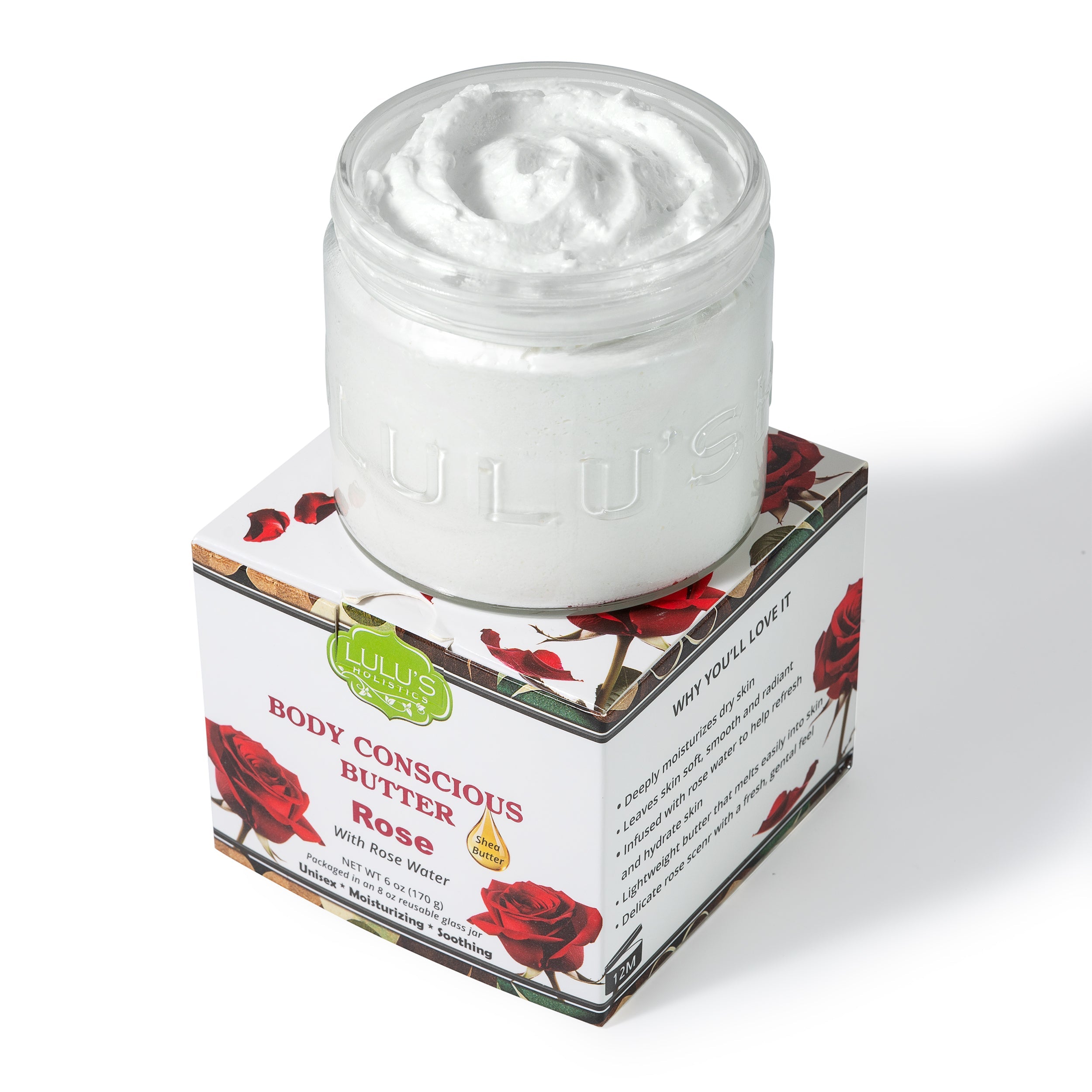 Rosewater Whipped Body Butter – Deep Hydration with Real Rosewater