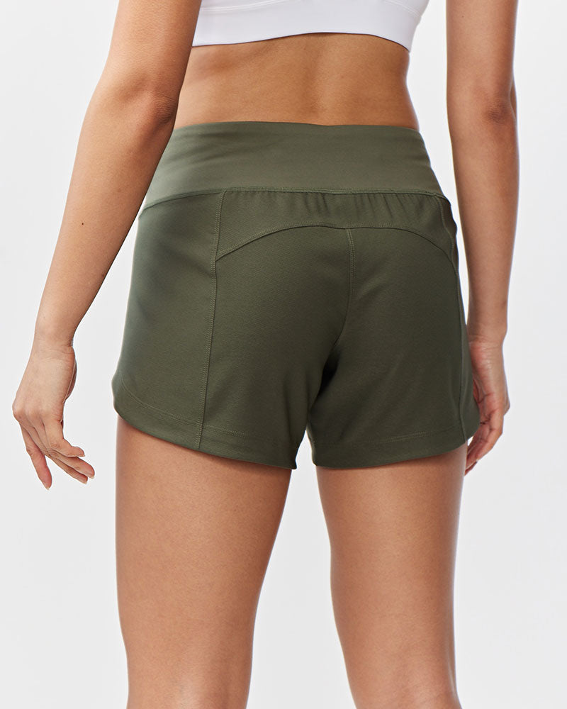 Excel Women's Workout Shorts – High-Waist Athletic Shorts with Pocket